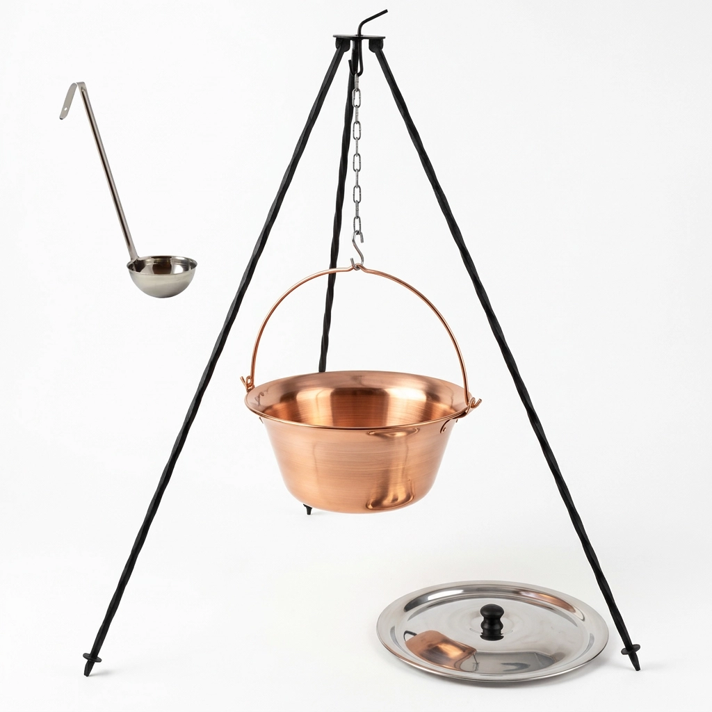 Medený kotlík 10 L so stojanom